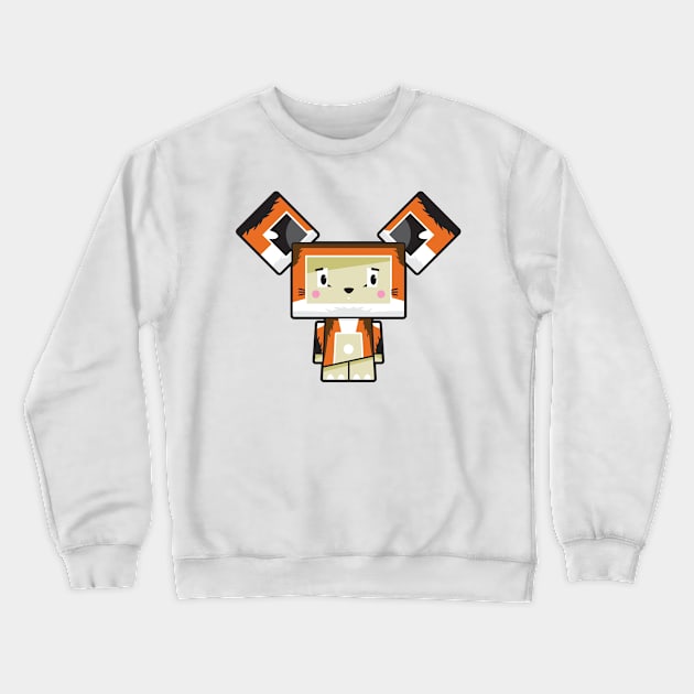 Cute Cartoon Blockimals Fox Crewneck Sweatshirt by markmurphycreative